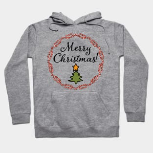 Merry Christmas Candy Candy Canes Wreath Hoodie